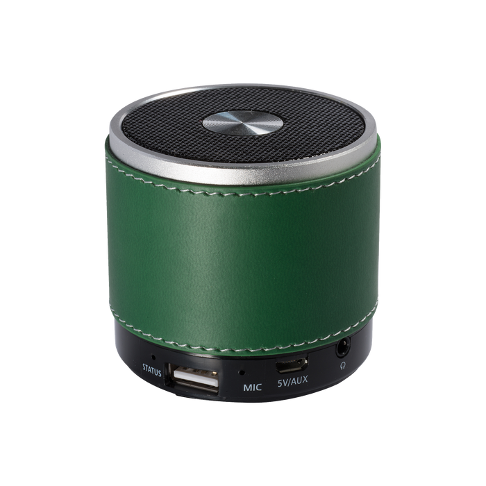 Hunter Green Tuscany™ Faux Leather Wireless Speaker