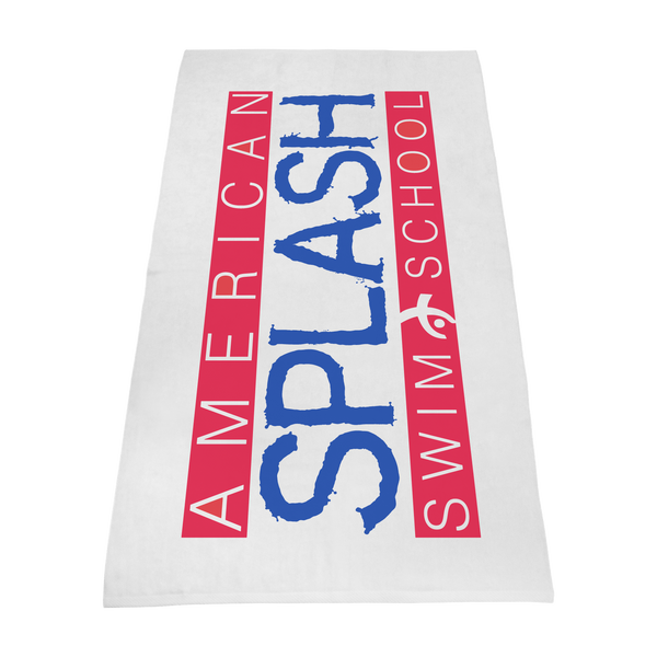 white beach towels,  embroidery,  silkscreen imprint, 