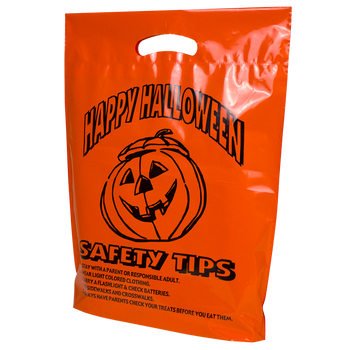 Orange Pumpkin Safety Tips Bag