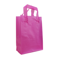 Pink Small Frosted Plastic Shopper Thumb