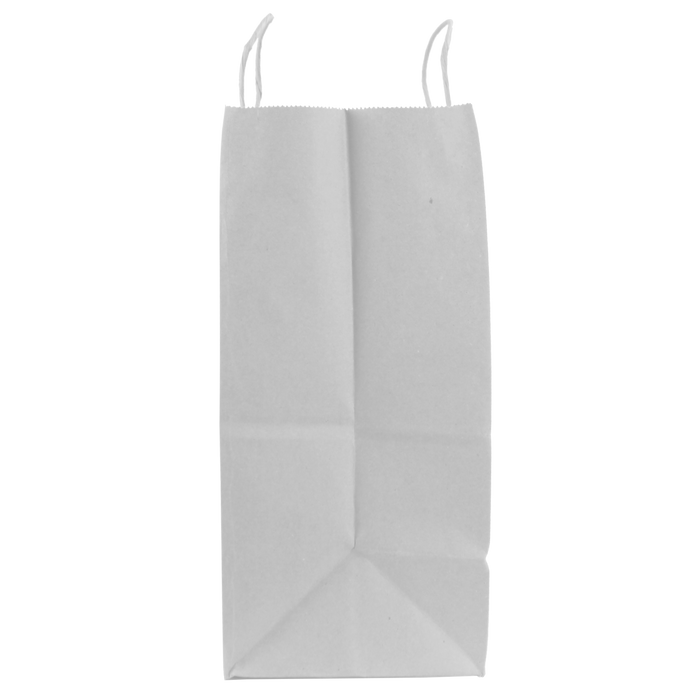 Small white paper bags with handles hot sale