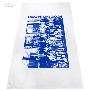 embroidery,  silkscreen imprint,  white beach towels, 