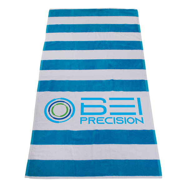 striped beach towels,  silkscreen imprint,  best selling towels, 