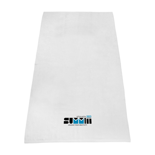 best selling towels,  embroidery,  silkscreen imprint,  white beach towels, 