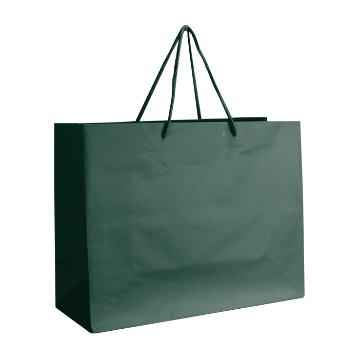 Hunter Green Medium Matte Shopper Bag