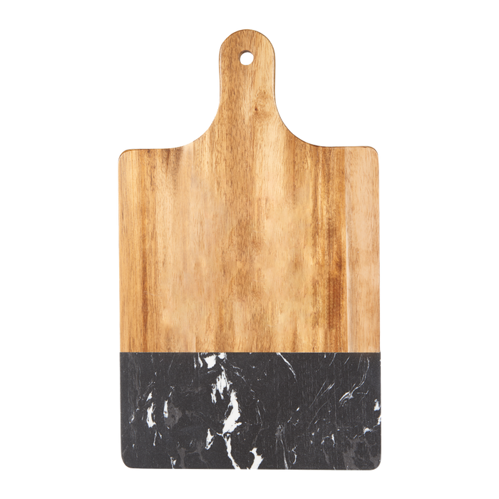Black Black Marble and Wood Cutting Board