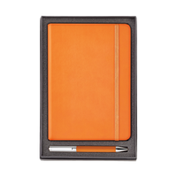 Orange Hard Cover Journal and Ballpoint Pen Gift Set Thumb