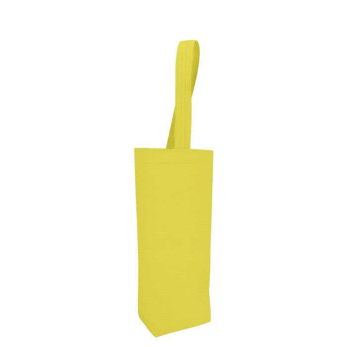 Lemon Chiffon 1 Bottle Vegan Leather Wine Tote