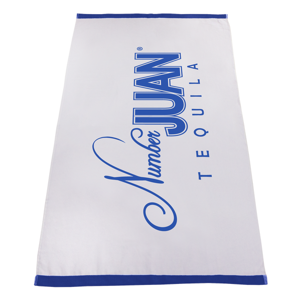 white beach towels,  embroidery,  silkscreen imprint, 