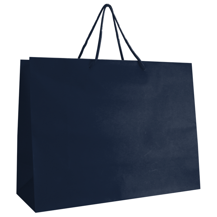 Navy Blue Large Matte Shopper Bag