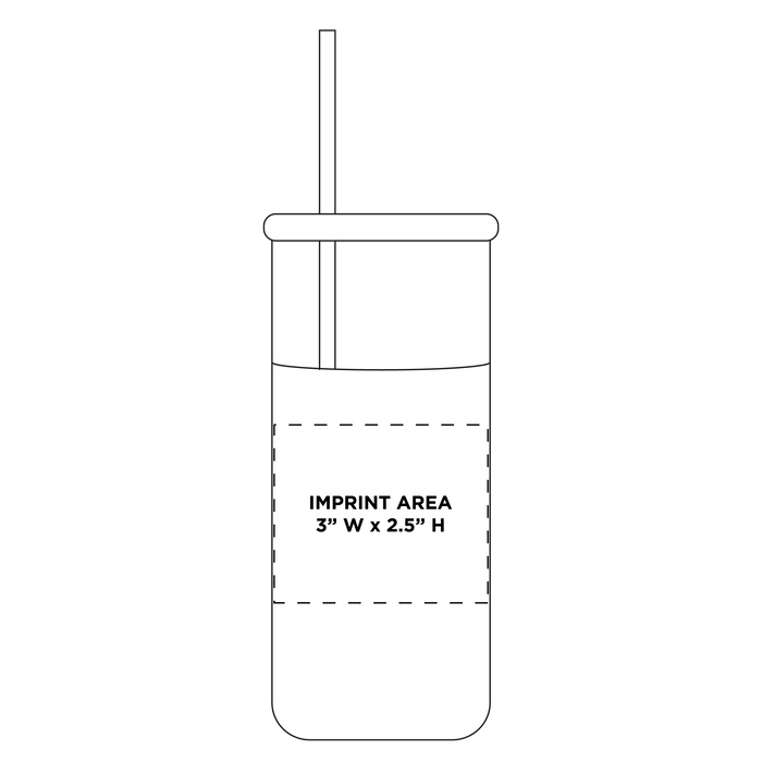  Discontinued Glass Tumbler with Straw