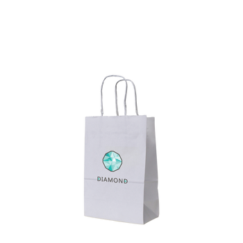 Mini White Paper Shopper Bag