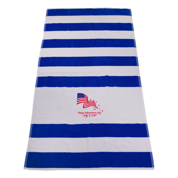 imprinted beach towels,  striped beach towels, 