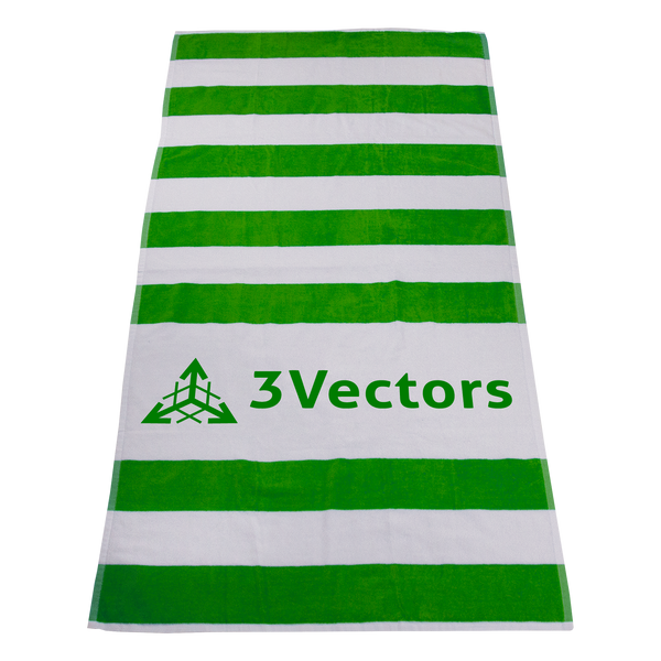 striped beach towels,  best selling towels,  silkscreen imprint, 