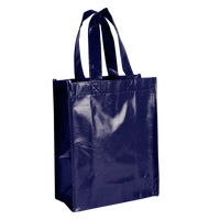 Navy Blue Laminated Fiesta Tote Thumb