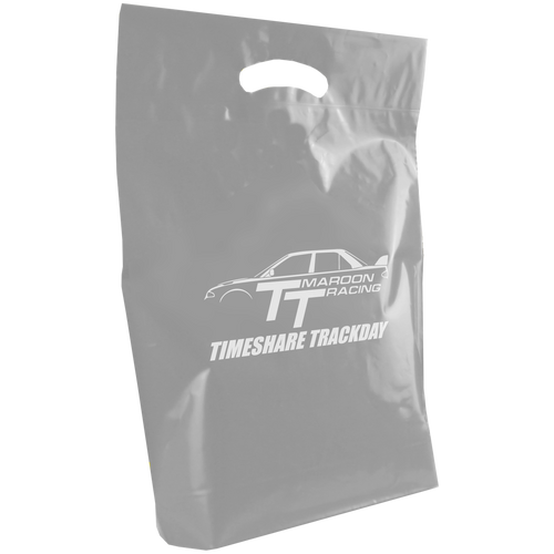 Maroon Racing / Medium Recyclable Die Cut Plastic Bag / Plastic Bags
