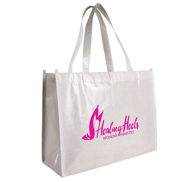 laminated bags,  tote bags,  breast cancer awareness bags, 