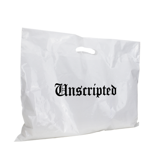 Unscripted Worldwide / Extra Wide Recyclable Die Cut Plastic Bag
