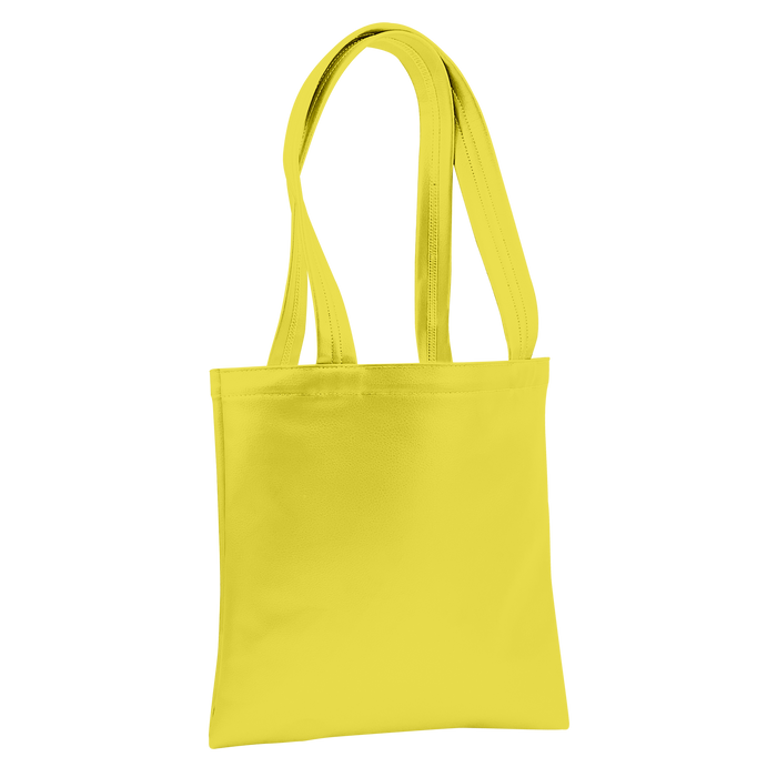 Lemon Chiffon Large Vegan Leather Tote Bag