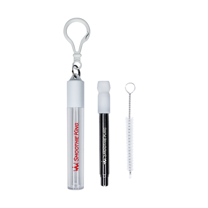  Reusable Stainless Steel Straw Keychain