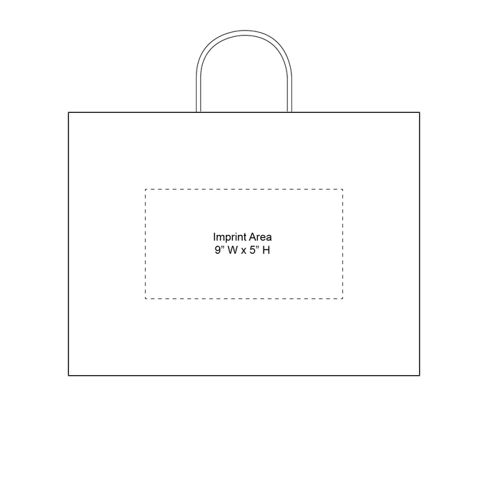  Extra Wide White Paper Shopper Bag