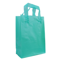 Teal Medium Frosted Plastic Shopper Thumb