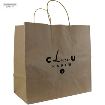 take-out bags,  paper bags, 