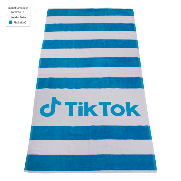 striped beach towels,  best selling towels,  silkscreen imprint, 