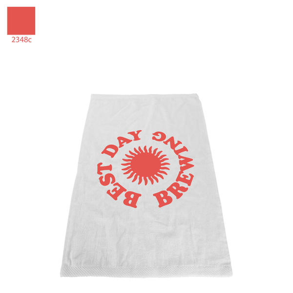 fitness towels & rally towels,  silkscreen imprint, 