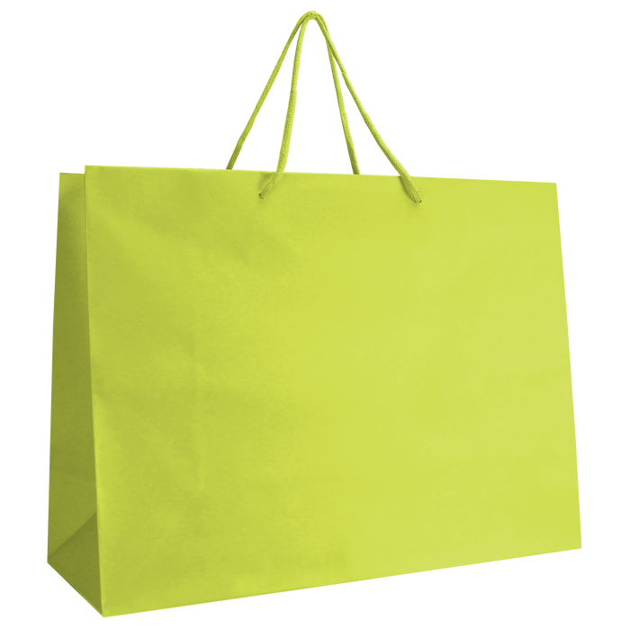 Lime Large Matte Shopper Bag