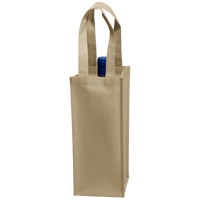 Light Khaki Single Bottle Wine Tote Thumb