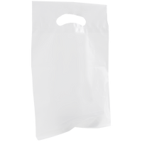 White Small Recyclable Die Cut Plastic Bag Thumb