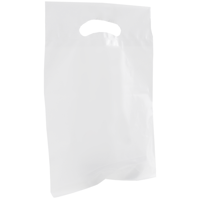 White Small Recyclable Die Cut Plastic Bag