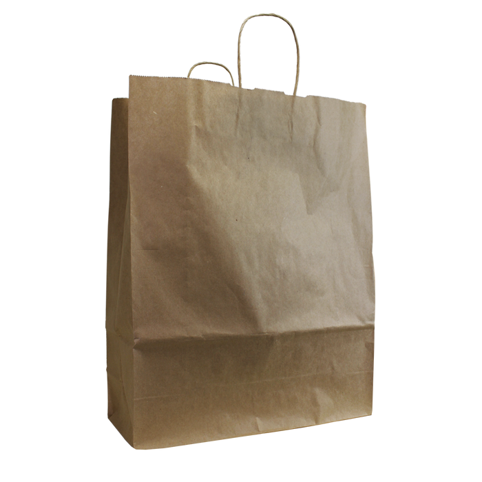 Natural DISCONTINUED - Tall Kraft Paper Shopper Bag