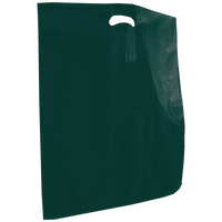 Hunter Green Recyclable Extra Large Die Cut Plastic Bag Thumb