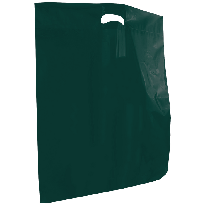 Hunter Green Recyclable Extra Large Die Cut Plastic Bag