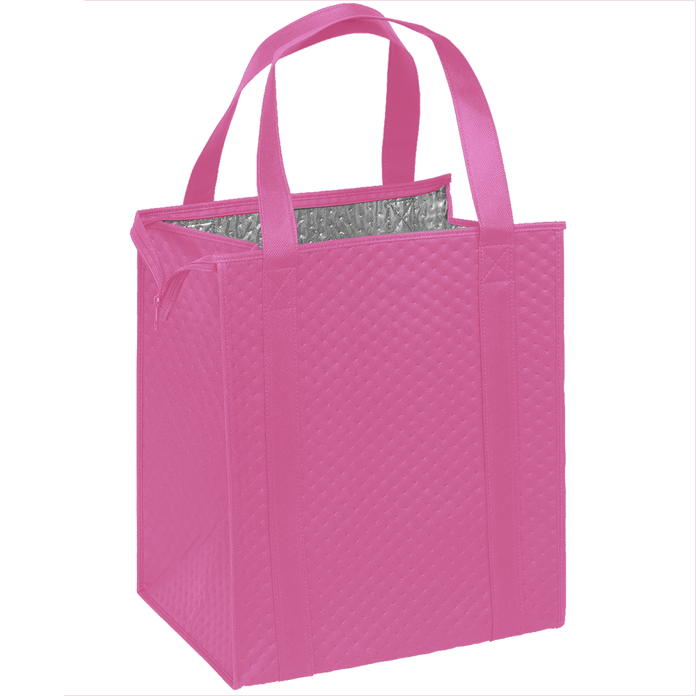 Leftover Pink Lattice 9-Can Cooler Tote Bag