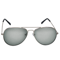 Silver Mirrored Miami Aviator Sunglasses Thumb