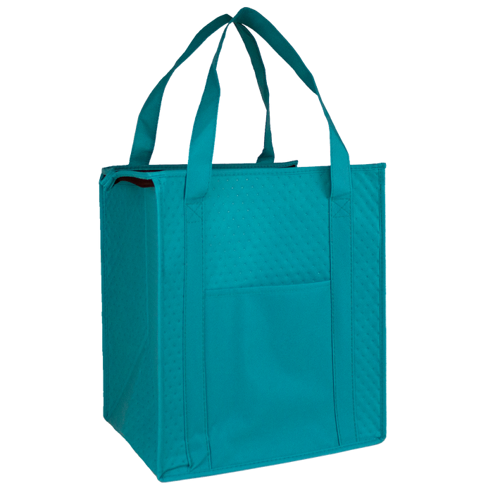 Teal Insulated Tote with Pocket