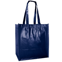 Navy Blue Laminated Little Storm Grocery Bag Thumb