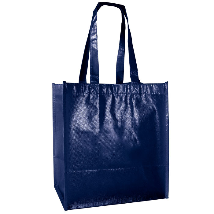 Navy Blue Laminated Little Storm Grocery Bag