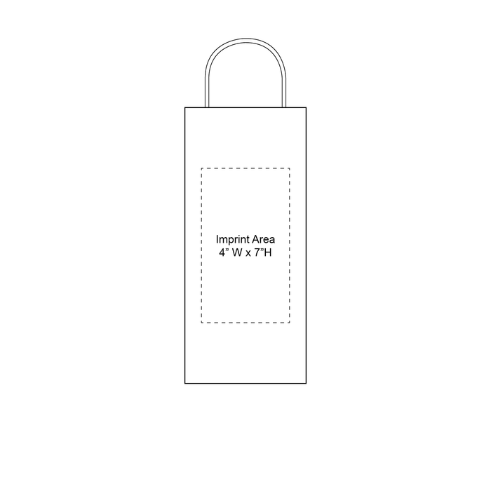  1 Bottle White Paper Bag