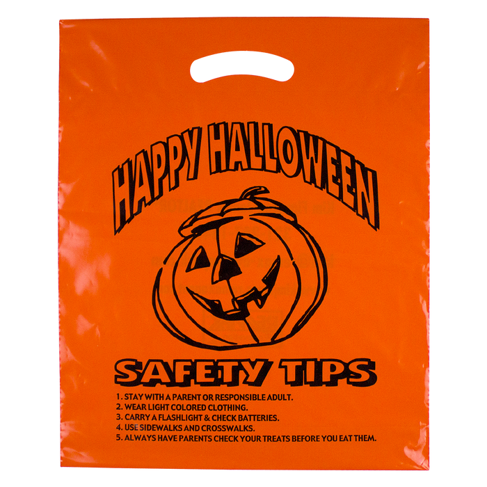 Orange Orange Pumpkin Safety Tips Bag