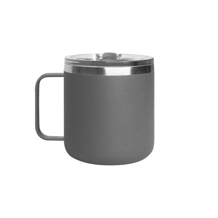 Matte Grey Stainless Steel Insulated Camper Mug