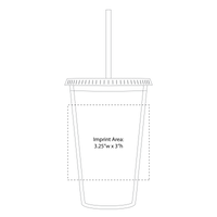  Double Wall Tumbler with Straw Thumb
