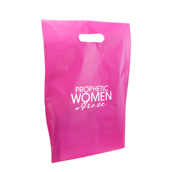 plastic bags,  breast cancer awareness bags, 