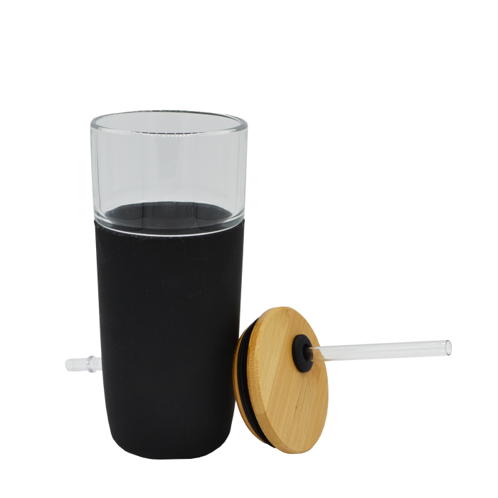  Discontinued Glass Tumbler with Straw