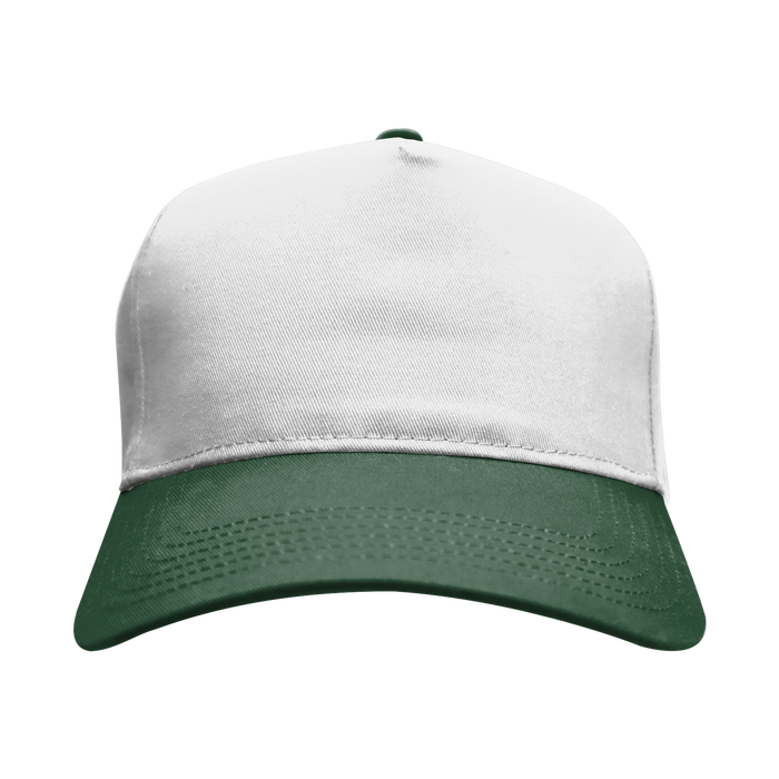 Dark Green/White Otto Cotton Twill Baseball Cap