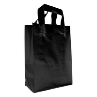 Black Medium Frosted Plastic Shopper Thumb