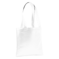 White Large Vegan Leather Tote Bag Thumb